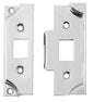 Tube Latch Split Cam Face Plate & Striker Kit Rebated Polished Nickel H95xW38mm
