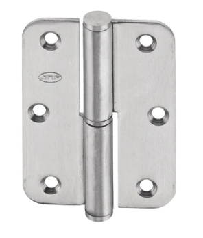 JNF Full Leaf Lift Off Hinge With Round Corners ( 65mm x 90mm x 2,5mm ) Right hand & Left hand  Finish : Stainless Steel