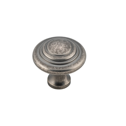 Cupboard Knob Domed Rumbled Nickel D25xP24mm