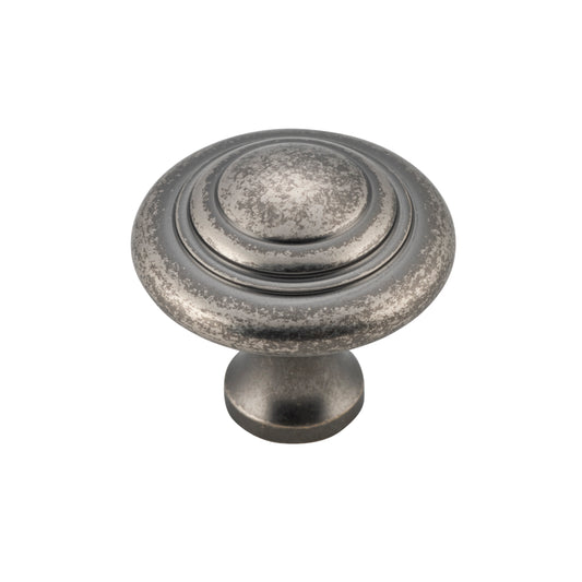 Cupboard Knob Domed Rumbled Nickel D32xP29mm