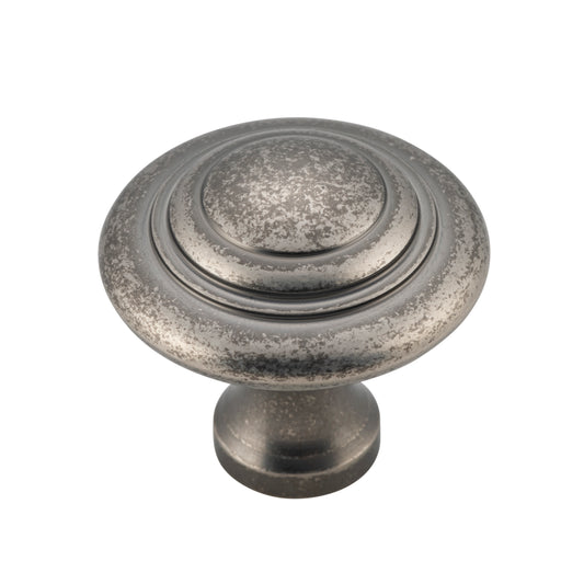 Cupboard Knob Domed Rumbled Nickel D38xP35mm