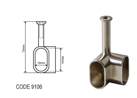 ELITE TUBE SUPPORT 90 DEGREE RAIL CORNER BRACKET