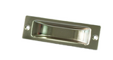 Sylvan Square Flush Pull 4"  - Chrome plate ,Polished Brass, & Satin Nickel Finish