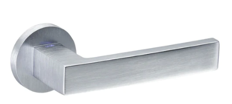 Groel 817 Angolo Round Door Handle Dummy Left Handle Finish Available In 4 Colours :  Brushed Satin Chrome ,Black ,Graphite (Bronze) ,Inox Tech