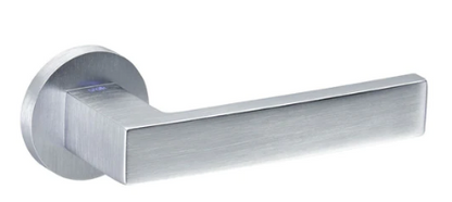 Groel 817 Angolo Round Door Handle Dummy Left Handle Finish Available In 4 Colours :  Brushed Satin Chrome ,Black ,Graphite (Bronze) ,Inox Tech