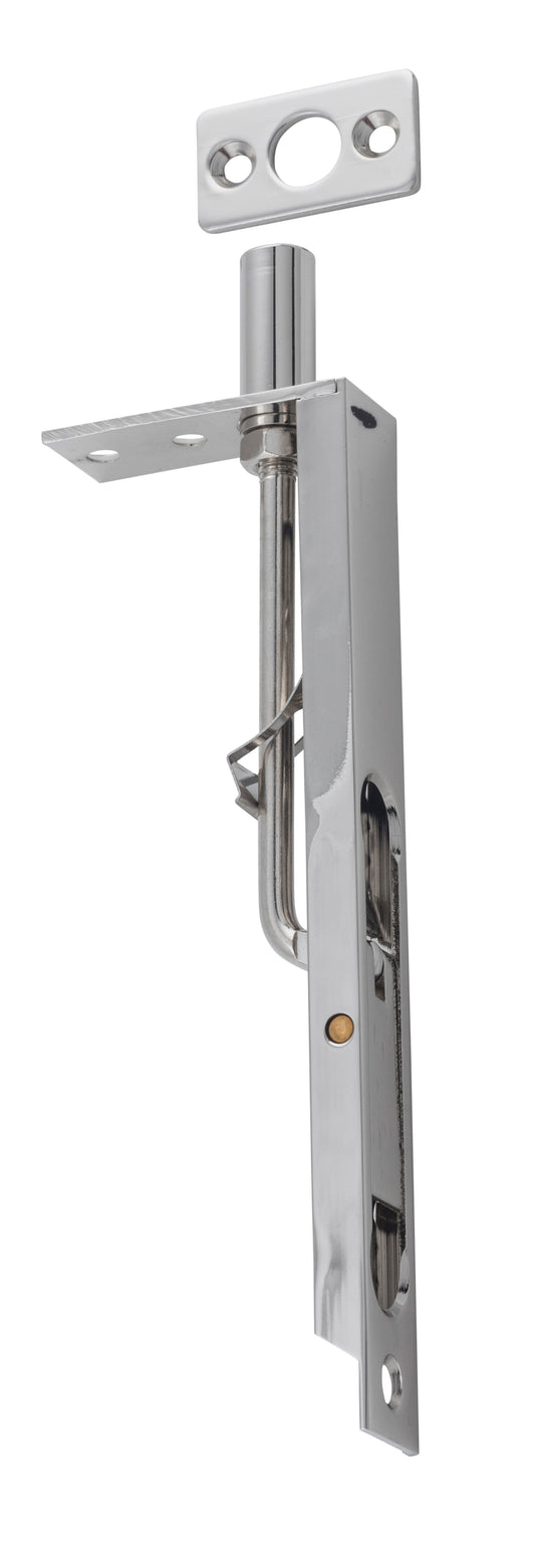 Flush Bolt Polished Nickel H150xW19mm