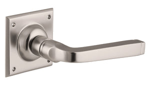 Door Lever Menton Square Rose Pair Satin Nickel H60xW60xP70mm