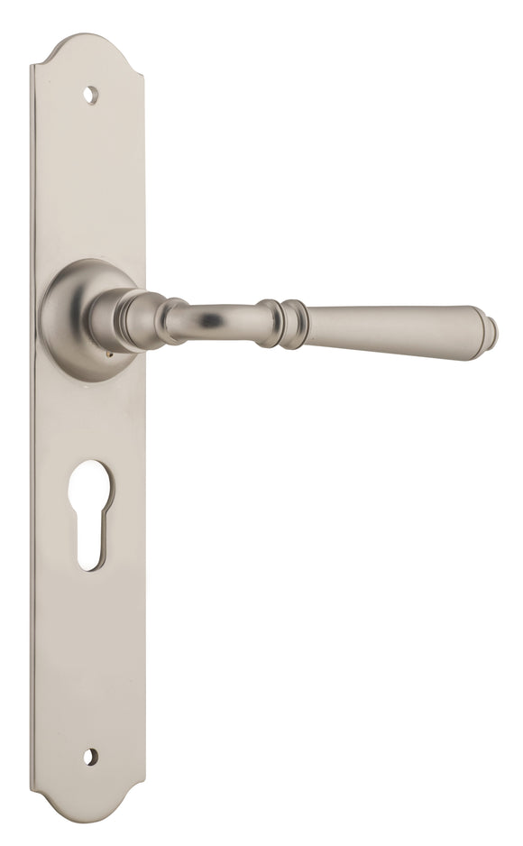 Door Lever Reims Euro Pair Satin Nickel H240xW40xP70mm