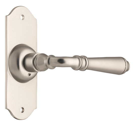 Door Lever Reims Latch Pair Satin Nickel H110xW40xP70mm