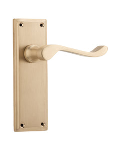 Door Lever Camden Latch Pair Satin Brass H152xW50xP60mm