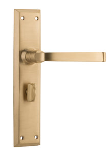 Door Lever Menton Privacy Pair Satin Brass H225xW50xP75mm