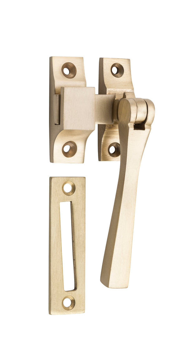 Casement Fastener Square Satin Brass W35xP30