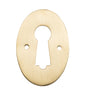 Escutcheon Pressed Satin Brass H44xW30mm