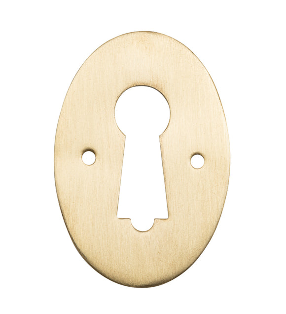 Escutcheon Pressed Satin Brass H44xW30mm