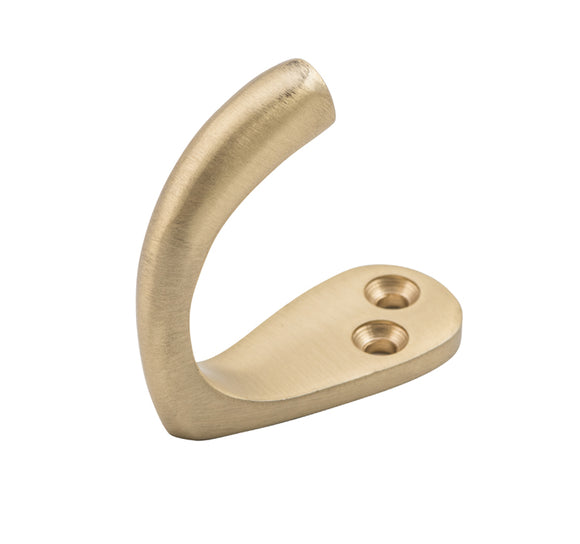 Robe Hook Single Satin Brass H45xP42mm