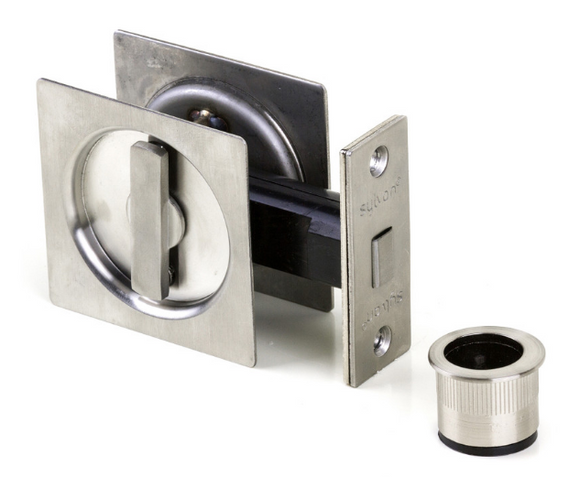 Sylvan Cavity Slider Square Privacy and Passage - Stainless steel Finish