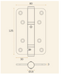 JNF IN.05.040 Spring Hinge Hold Open / Soft Close Finish : Stainless Steel