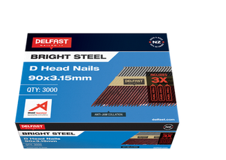 Delfast Bright D-Head Nails Available in 4 sizes 50 x 2.87mm ,65 x 2.87mm,75 x 3.06mm,90 x 3.15mm Box 3000.