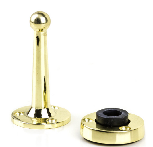 Sylvan Wall Mounted Stop Socket Hold Back - Chrome plate ,Polished Brass & Satin Chrome Plate Finish