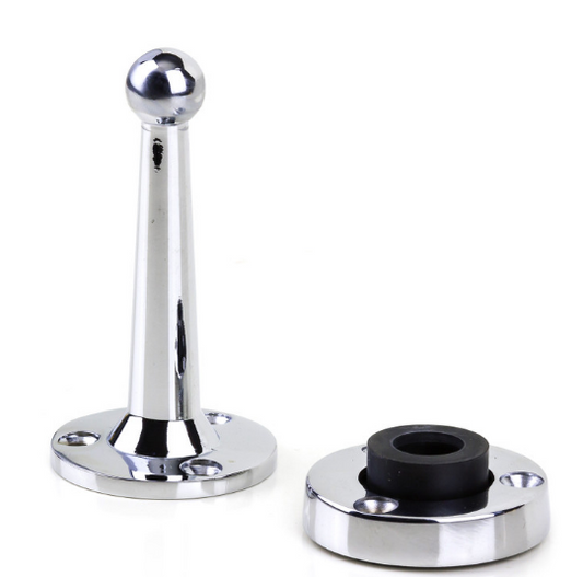 Sylvan Wall Mounted Stop Socket Hold Back - Chrome plate ,Polished Brass & Satin Chrome Plate Finish