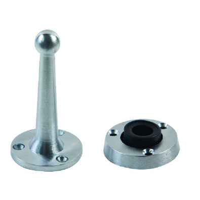 Sylvan Wall Mounted Stop Socket Hold Back - Chrome plate ,Polished Brass & Satin Chrome Plate Finish