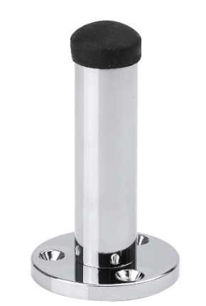 Drake & Wrigley 1086 Chunkey Wall Mounted Door Stop With Rubber In 8 Colours : Black ,Chrome Plate ,Florentine Bronze ,Oil Rubbed Bronze ,Brass Plate ,Stainless steel ,Satin Bronze,Satin Chrome Plate