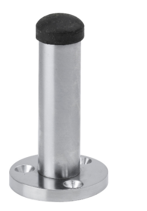 Drake & Wrigley 1086 Chunkey Wall Mounted Door Stop With Rubber In 8 Colours : Black ,Chrome Plate ,Florentine Bronze ,Oil Rubbed Bronze ,Brass Plate ,Stainless steel ,Satin Bronze,Satin Chrome Plate