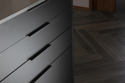 Sylvan Drawer Pull 32mm Available In 4 Colours : Brushed Brass ,Brushed Aluminium ,Black ,White