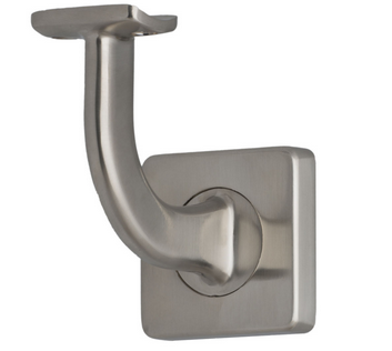 MILES NELSON BANNISTER BRACKET SQUARE COVER IN 2 COLOURS : SATIN CHROME ,SATIN NICKEL