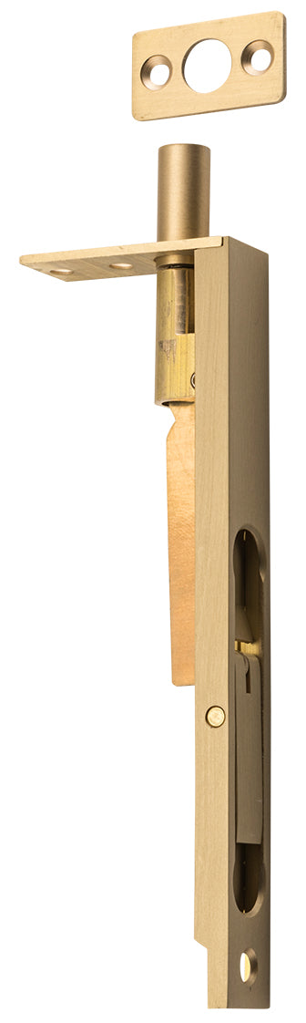 Flush Bolt Satin Brass H150xW19mm