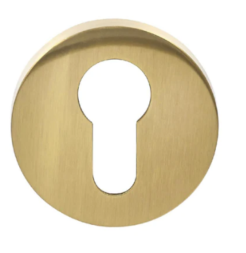 Groel Escutcheon R8B Round Finish Available In 5 Colours :  Brushed Satin Chrome ,Black ,Graphite (Bronze) ,Satin Brass ,Inox Tech