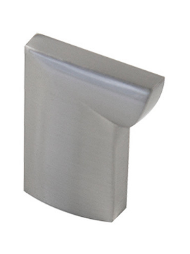 Sylvan Belgian Cubic Cabinet Knob Satin Nickel Plate