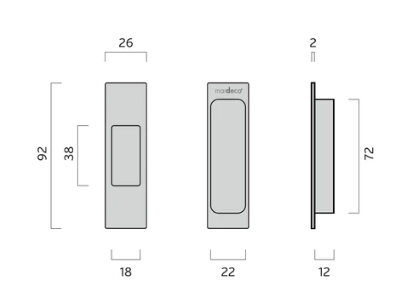 Mardeco 8001 M-Series 92mm End Pull Available In 7 Colours : Brushed Nickel ,Brushed Satin Chrome ,Satin Chrome ,Bronze ,Matt Black ,Polished Chrome ,Satin Brass
