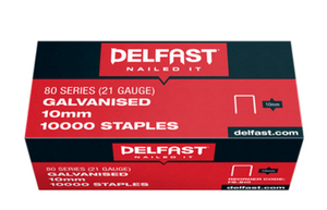 Delfast 21gauge Galvanised 80 Series Staples - Box 10000.