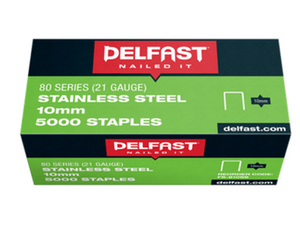 Delfast 21gauge Stainless Steel 80 Series Staples - Box 5000.
