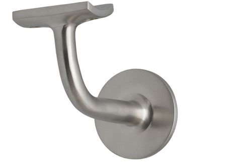 MILES NELSON BANISTER BRACKET MADE FROM SOLID BRASS IN 3 COLOURS : BRASS, SATIN CHROME, SATIN NICKEL FINISH
