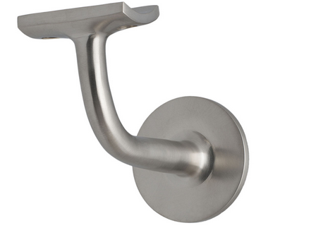 MILES NELSON BANNISTER BRACKET MADE FROM SOLID BRASS IN 3 COLOURS : BRASS, SATIN CHROME, SATIN NICKEL FINISH