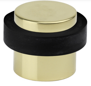 Drake & Wrigley 1087 Floor Mounted Door Stop With Rubber Surround In 7 Colours : Black ,Chrome Plate ,Florentine Bronze ,Oil Rubbed Bronze ,Brass Plate ,Satin Bronze ,Satin Chrome Plate