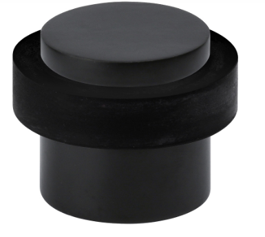 Drake & Wrigley 1087 Floor Mounted Door Stop With Rubber Surround In 7 Colours : Black ,Chrome Plate ,Florentine Bronze ,Oil Rubbed Bronze ,Brass Plate ,Satin Bronze ,Satin Chrome Plate