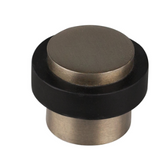 Drake & Wrigley 1087 Floor Mounted Door Stop With Rubber Surround In 7 Colours : Black ,Chrome Plate ,Florentine Bronze ,Oil Rubbed Bronze ,Brass Plate ,Satin Bronze ,Satin Chrome Plate