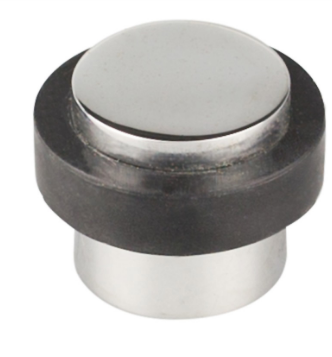 Drake & Wrigley 1087 Floor Mounted Door Stop With Rubber Surround In 7 Colours : Black ,Chrome Plate ,Florentine Bronze ,Oil Rubbed Bronze ,Brass Plate ,Satin Bronze ,Satin Chrome Plate