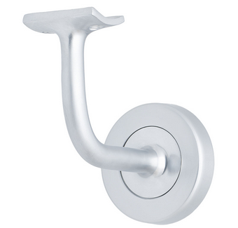 MILES NELSON BANISTER BRACKET MADE FROM SOLID BRASS IN 3 COLOURS : SATIN CHROME, SATIN GRAPHITE, SATIN NICKEL FINISH