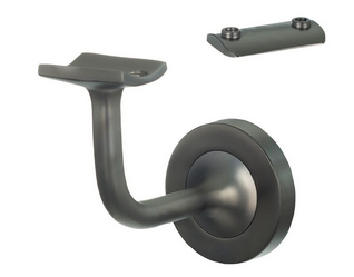 MILES NELSON BANISTER BRACKET MADE FROM SOLID BRASS IN 3 COLOURS : SATIN CHROME, SATIN GRAPHITE, SATIN NICKEL FINISH