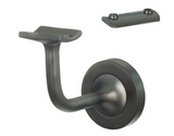 MILES NELSON BANNISTER BRACKET MADE FROM SOLID BRASS IN 3 COLOURS : SATIN CHROME, SATIN GRAPHITE, SATIN NICKEL FINISH