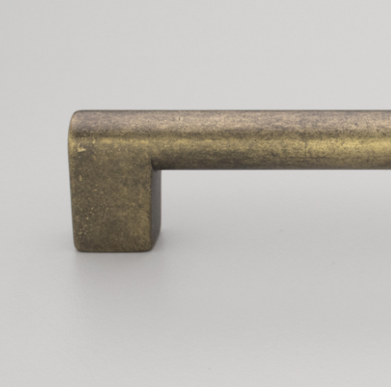 Kethy Industrial Handle 128mm C to C  Available In 7 Colours : Antique Brass Matt ,Copper Blush Matt ,Charcoal Matt ,Graphite Powder Coat #3 ,Black Powder Coat Matt#8 ,Oxidised Tin Matt , White Powder Coat#3