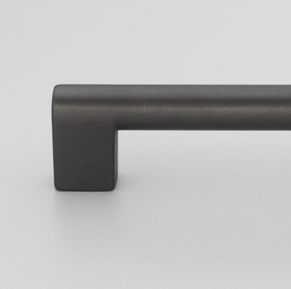 Kethy Industrial Handle 128mm C to C  Available In 7 Colours : Antique Brass Matt ,Copper Blush Matt ,Charcoal Matt ,Graphite Powder Coat #3 ,Black Powder Coat Matt#8 ,Oxidised Tin Matt , White Powder Coat#3