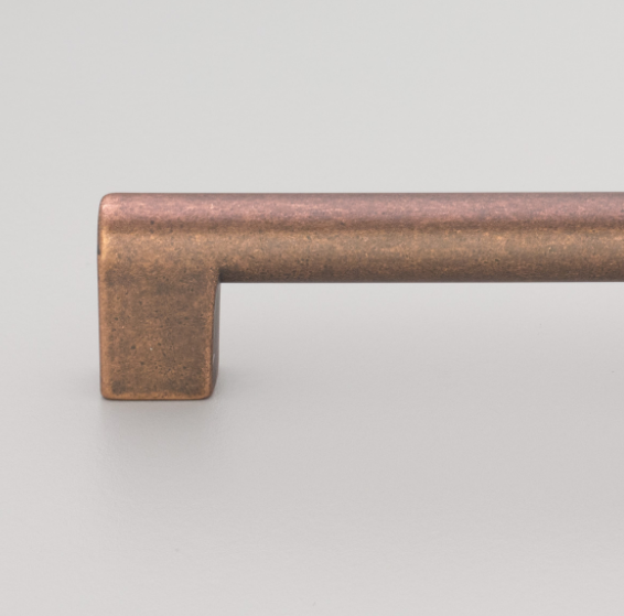 Kethy Industrial Handle 128mm C to C  Available In 7 Colours : Antique Brass Matt ,Copper Blush Matt ,Charcoal Matt ,Graphite Powder Coat #3 ,Black Powder Coat Matt#8 ,Oxidised Tin Matt , White Powder Coat#3