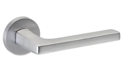 Groel 117 Log Gic Round Door Handle Dummy Left Handle Finish Available In 4 Colours :  Brushed Satin Chrome ,Black ,Satin Brass ,Inox Tech