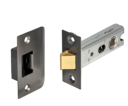 Groel 6070 Tubular Latch 57mm Heavy Duty SS with D Strike  Available In 4 Colours :  Stainless Steel ,Black ,Bronze ,Satin Brass