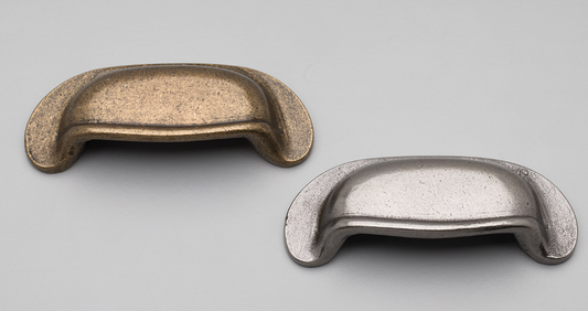 Kethy Hampton Shell 64mm C to C 100mm O/A Cast Iron Finish English Bronze & Iron Gloss